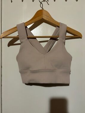 ALO Yoga Blush Pink Crisscross Sports Bra